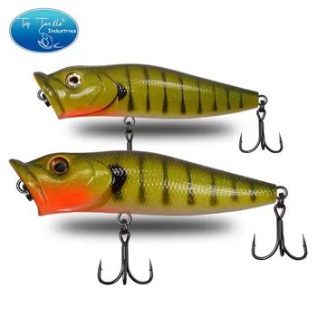 

Cf Lure Floating Topwater 3D Eyes Big Mouth 130mm/110mm/90mm Hard Bait Popper Bass Fishing Lure Tackle