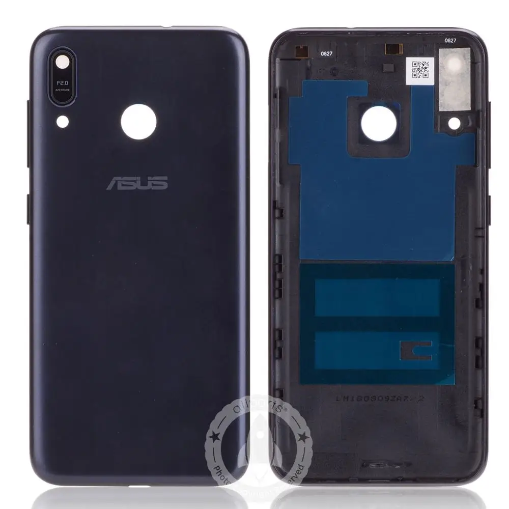 Black Задний корпус для ASUS Zenfone Max M1 ZB555KL задняя крышка Батарейная дверь кнопка питания ZB555KL добавить чехол для объектива камеры - Цвет: Black