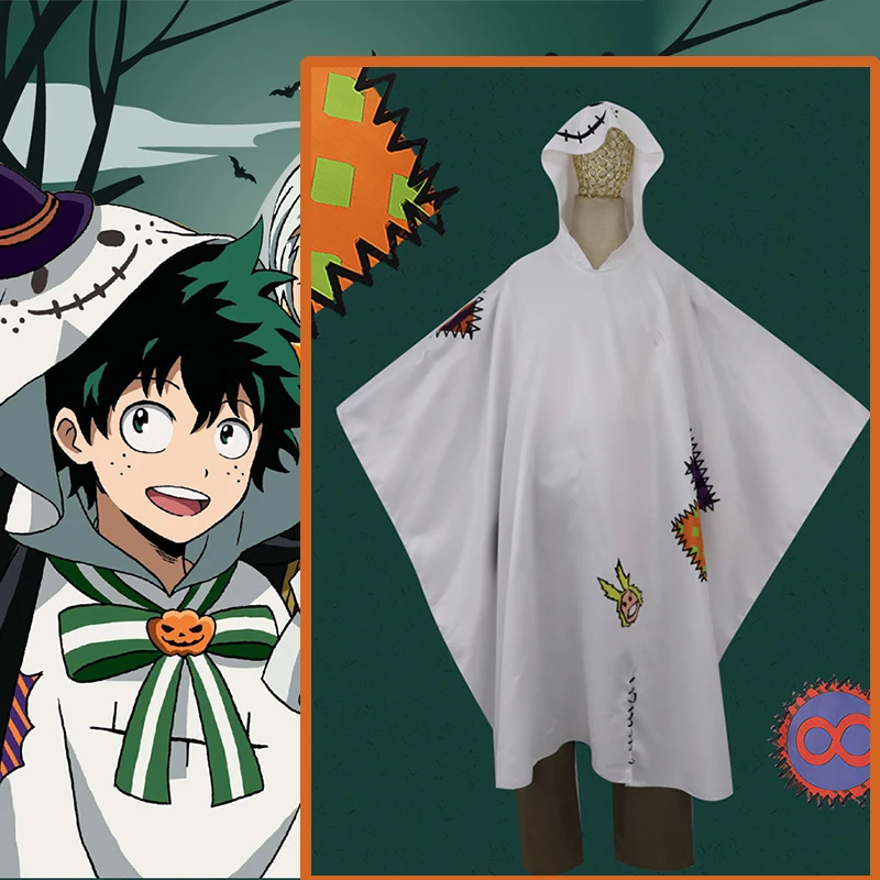 

Anime Comic My Hero Academia Cosplay Costumes Midoriya Izuku Cosplay Costume Halloween carnival night Cloak Scary Cloth Cape