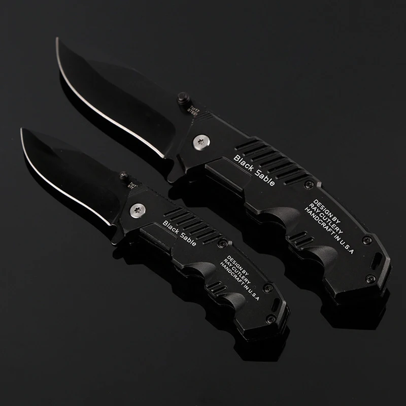 Высококачественный многофункциональный нож, черный складной нож, походный Охотничий Тактический нож для выживания, алюминиевые ручки, уличные карманные инструменты