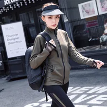 Спортивный зал Спортивная одежда для йоги быстросохнущая рубашка для женщин для бега Тонкая Повседневная куртка с длинными рукавами Блузка