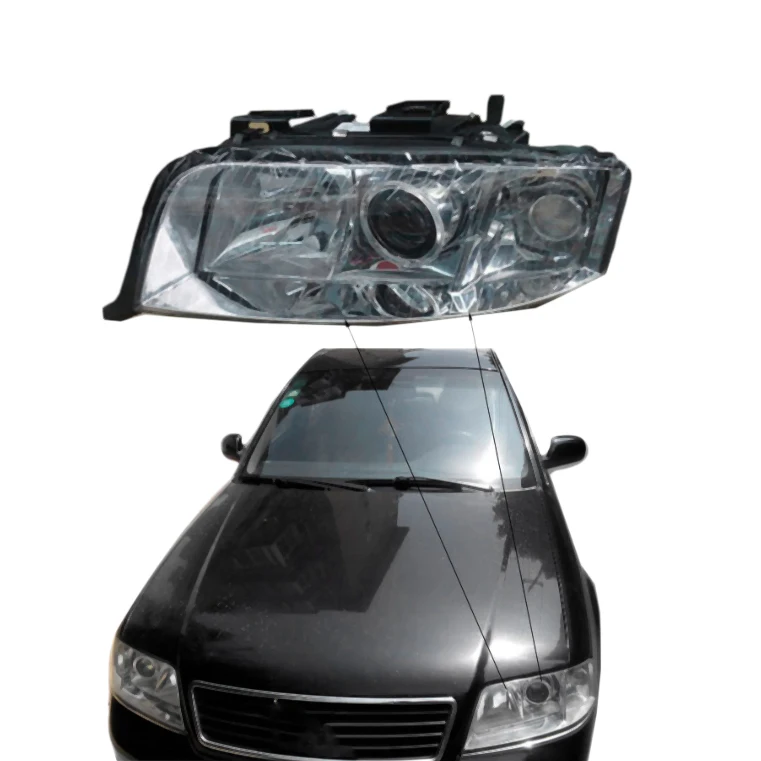 The Front Headlights head light lamps Of Glass Lamp Shell Lamp Shell,Transparent Lid Masks for A6 C5 2003-2005