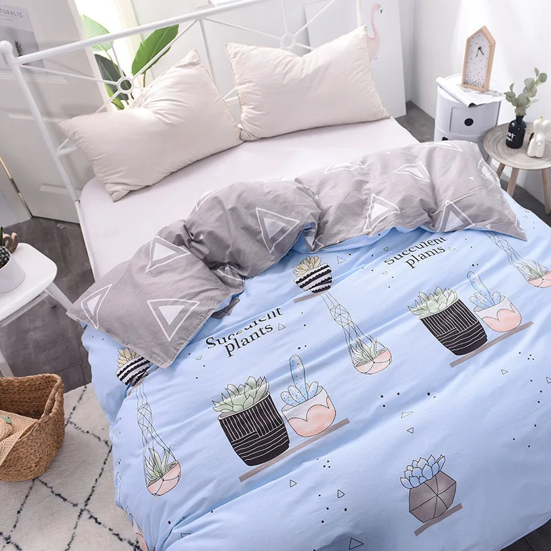 Пододеяльник для одного двуспального размера, двуспальная кровать King size, чистое хлопковое стеганное одеяло для девочек, прекрасные подарки для детей, студентов - Цвет: Small and fleshy