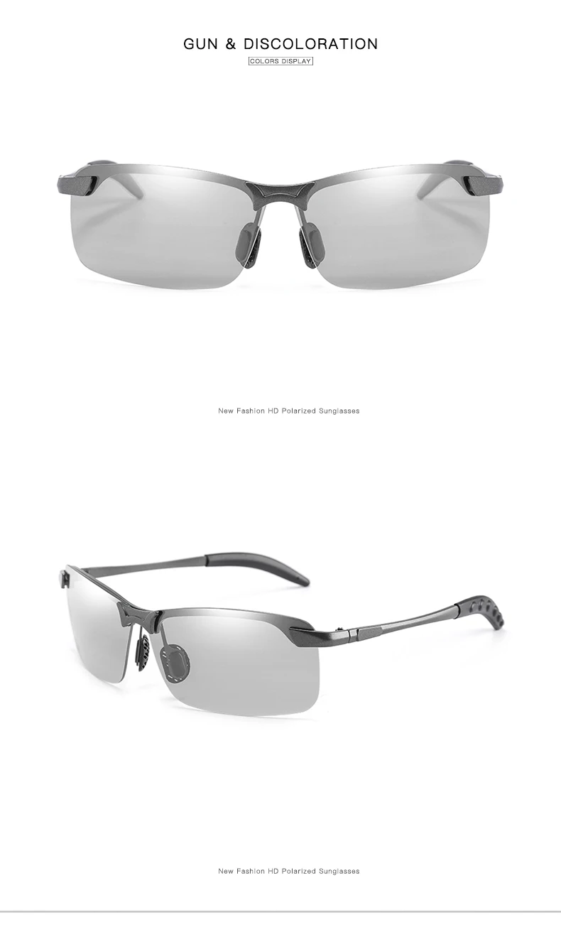 AIELBRO Photochromic Polarized Men's Sunglasses Driving Glasses Women Biker Sun Glasses Fashion Day And Night sunglasses man