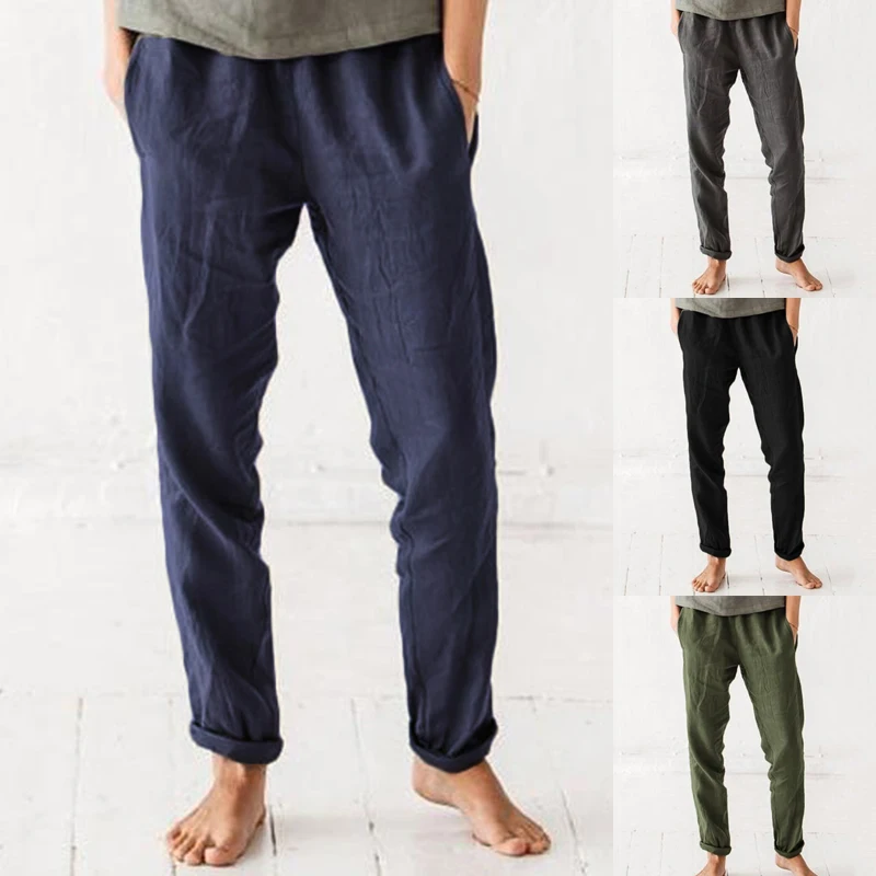 ZANZEA Осень Лето женские брюки 2019 повседневные длинные брюки хлопок Карманы Pantalon Femme плюс размер эластичный пояс винтажные брюки 5xl