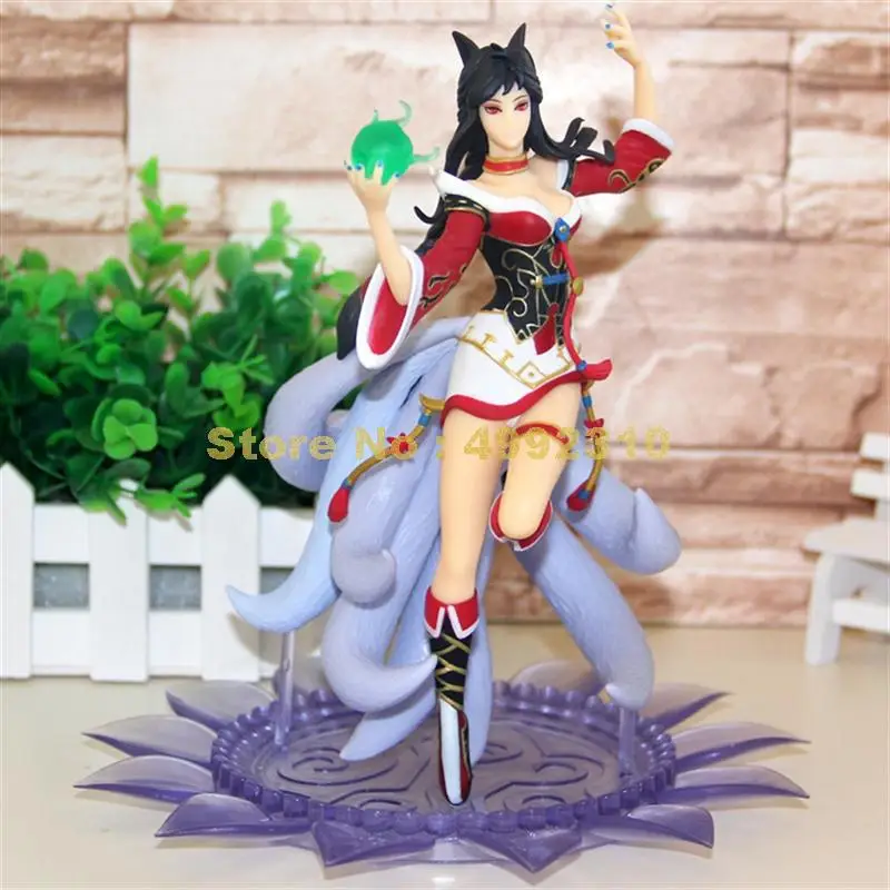 Игра lol the nine tailed fox ahri ПВХ экшн-фигурка Коллекционная модель сексуальная кукла 22