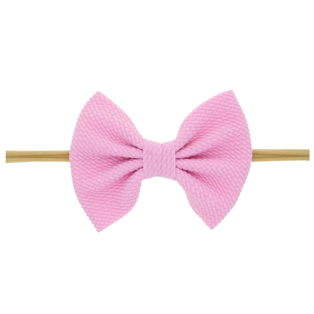 baby solid color Bowknot Headband Kids Girls Hair Accessories New Fashion Children
