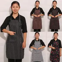 

HOT SALES！！！New Arrival Apron Striped with Pocket Unisex Plaid Long Cooking Apron for Catering Wholesale Dropshipping