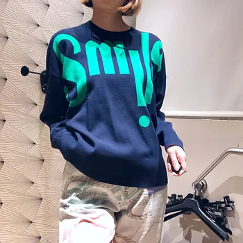 

19 Summer Style Leisure Cute College Wind Letter Knitting Shirt Sweater Lady S30027g81195