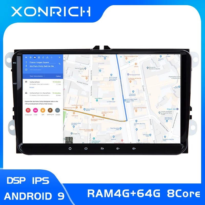 Ips DSP 64 Гб 2 Din Android 9 Авторадио gps навигация для Amarok волксаген VW Passat B6 golf 56 Skoda octavia Superb 2 Мультимедиа