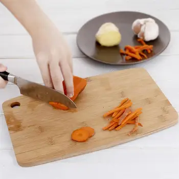 

Wooden Chopping Block Durable Bamboo Cutting Board Rectangle Cutting Sheet Non-slip Chopping Board Kitchen Tools