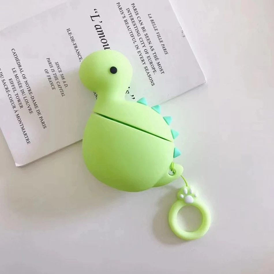 3D Силиконовый наушник чехол для Airpods 2 Чехол милые собаки рыбы мультипликационные наушники чехол для Apple Air pods чехол для Earpods брелок - Цвет: 217-H