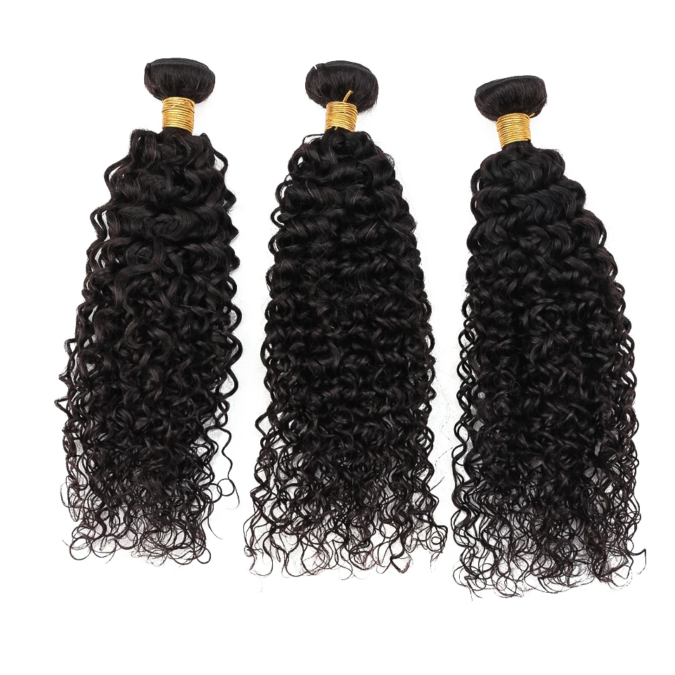 

Salonchat Afro Kinky Curly Hair 3 Bundles Natural Color 8-26inch Brazilian Hair Weave Bundles Remy Human Hair Extensions >=15%