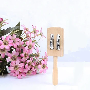 

Wooden Early Learning Toy Handheld Cymbals with Jingles Musical Preschool Early Development Educational Toy Good Gift for Kids T