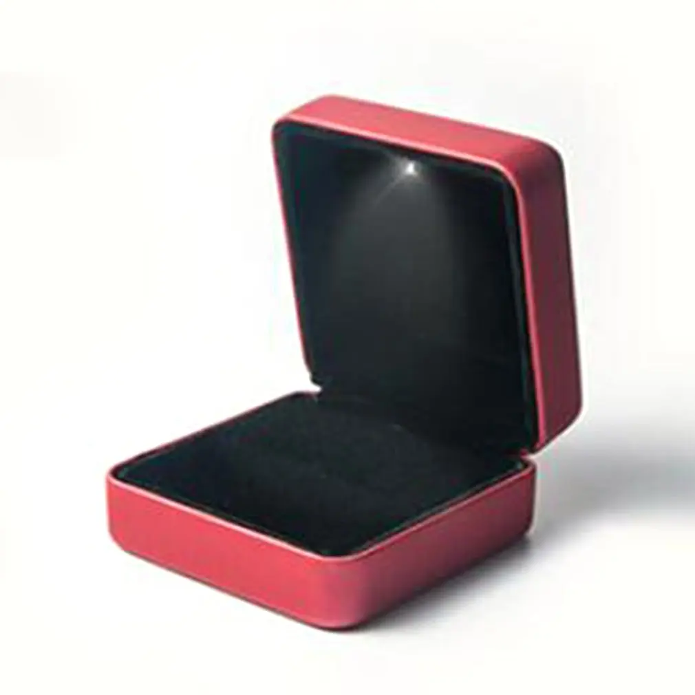 

LED Lighted Engagement Jewelry Box Display Ring Box Engagement Ring Gift Box Jewelry Accessories for Wedding