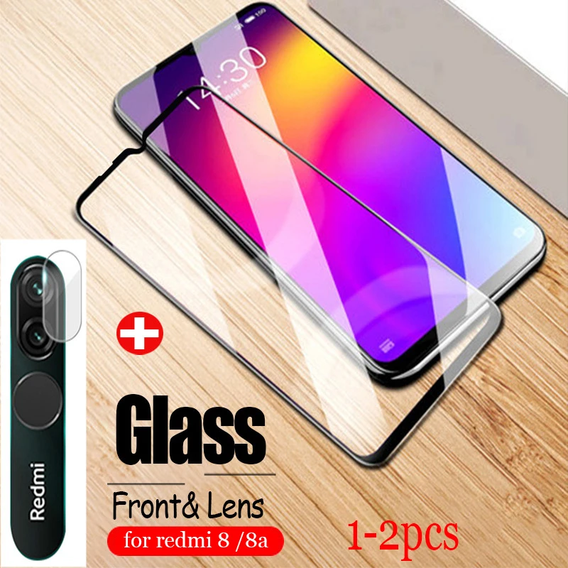 1 2PCS protective glass for redmi 8 8a camera lens screen protector on redmi8 mi8 front tempered glass for xiaomi redmi 8 glass|Phone Screen Protectors| - AliExpress