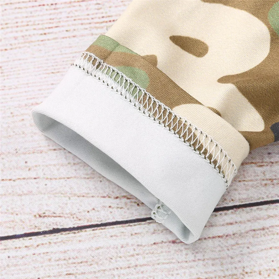 Toddler girl clothes set camouflage printed princess dress set + headscarf long sleeve camouflage print dress headband set 40A1 (10)