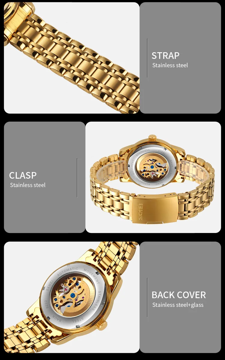 SKMEI 9222 Automatic Mechanical watch for Men description image 11