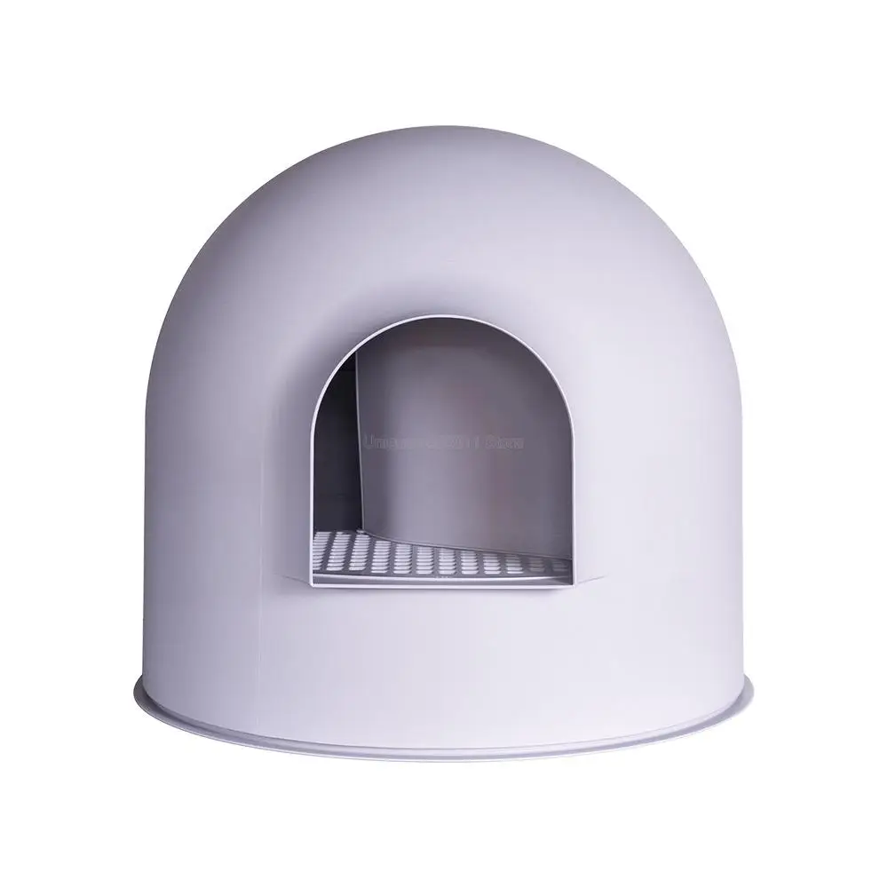 white Semi-enclosed litter box Single-layer large cat toilet Leakproof corridor Isolated odor Anti-out nontoxic materials