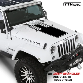 

Car Stickers Fit For Jeep Wrangler 2018-2007 Car Hood Bonnet Stripe Graphic Vinyl Modified Decoration Car Decals Custom