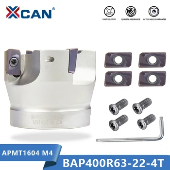 

XCAN BAP400R63-22-4T Four Insert Clamped Machining Cutting End Mill Shank Shoulder Right Angle Milling Cutter