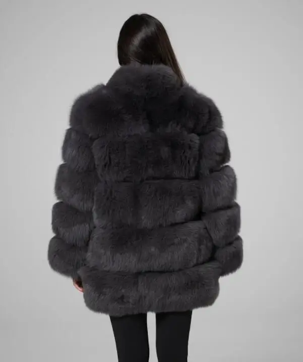 High Fashion Warm Thickness Winter Coat Women Loose Luxury Lady Natural Real Fox Fur Women Coat Quality New Women Warm Fur Coat