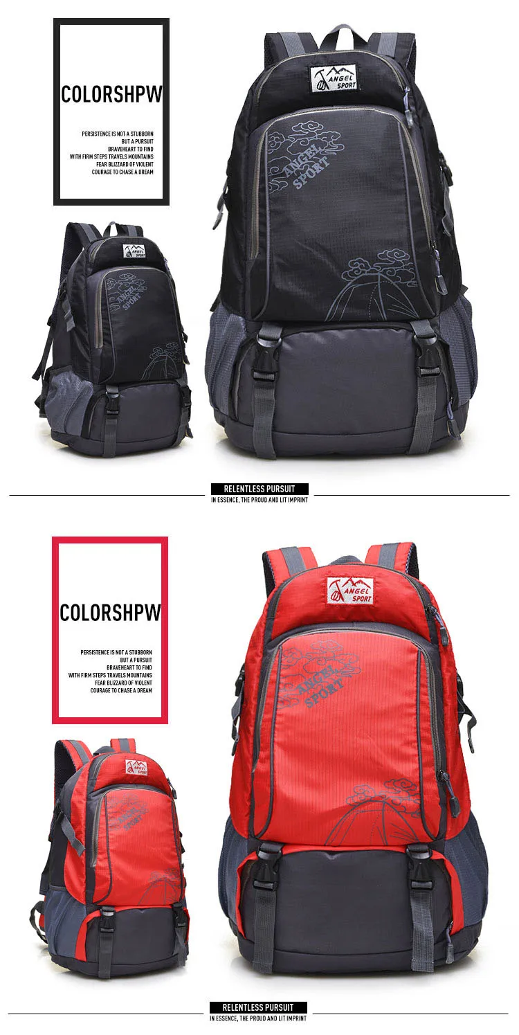 KUBUG 40L большая уличная бейсболка для езды и походов, рюкзак для кемпинга, дорожная сумка для мужчин и женщин, Водонепроницаемый Спортивный Рюкзак Студенческая сумка