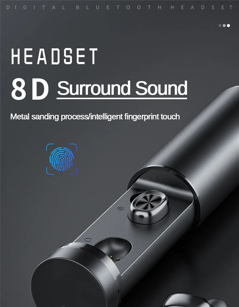TWS Bluetooth наушники 5,0 беспроводные IPX5 водонепроницаемые 8D стерео HIFI спортивные наушники с микрофоном наушники игровая Музыкальная гарнитура