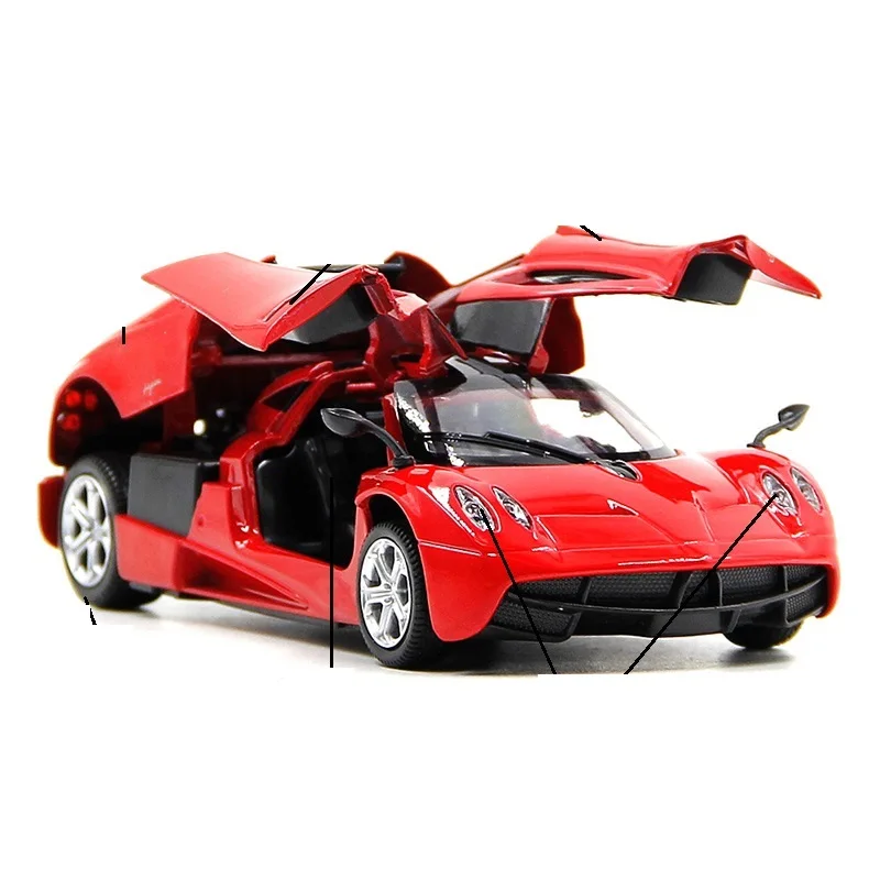 1:32 модель автомобиля из сплава L = 15 см Pagani Zonda 3 двери открывающиеся как начальная
