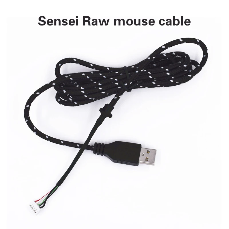 USB Mouse Cable SteelSeries Sensei RAW XAI Kinzu Kana V2 V3 PVC Nylon wire power off replacement line gift Mouse Skates