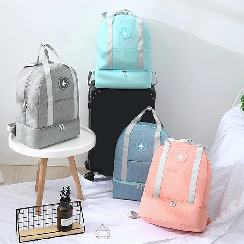 

Luggage Travel Bag ouble Layer Design Duffel Storage Clothes Shoes Bag Bra Underwear Pouch Waterproof Portable Storage Zip Pouch