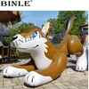Custom cute giant inflatable wolf model air sealed pvc cartoon toy for outdoor advertising 1