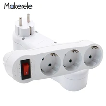 Cheap EU Standard Conversion Socket Wireless Socket 6A/250V German Style Plug 1 TO 3 Way Power Adapter Expansion Socket MK-AJ-1C3EU Cheap EU Standard Conversion Socket Wireless Socket 6A/250V German Style Plug 1 TO 3 Way Power Adapter Expansion Socket MK-AJ-1C3EU