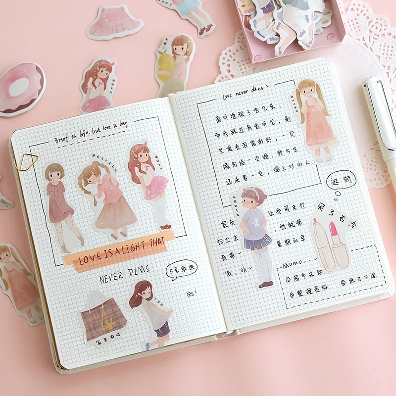 Мятные изысканные искушение милая девушка пуля журнал декоративные наклейки