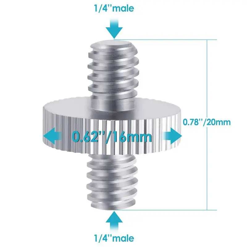 

5 Pieces Metal Threaded Screw Adapter Tripod Screw Converter for DSLR Camera,Tripod,Monopod,Shoulder Rig,Light Stand,Camera Cage