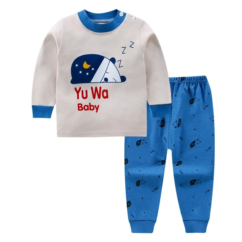 Autumn Children's Cotton Newborn Baby Boys Girls Cotton Underwear Set Long Sleeve Baby Clothes Set Casual Home Service