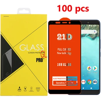 

100pcs 21D Full Cover Tempered Glass Film For OPPO RENO 6.4 6.6 Z F11 Pro K3 K1 A7 A7N A7X 10H Screen Protector With Yellow Box