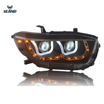 

Vland factory for car headlight for Highlander LED head lamp 2009 2010 2011 with turn signal+angel eyes+DRL