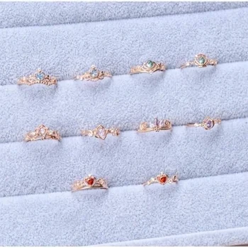 

Winter 2020 New 925 Sterling Silver Heart-shaped Flower Crown Crystal Ring, Exquisite Jewelry Is A Romantic Gift For Couples