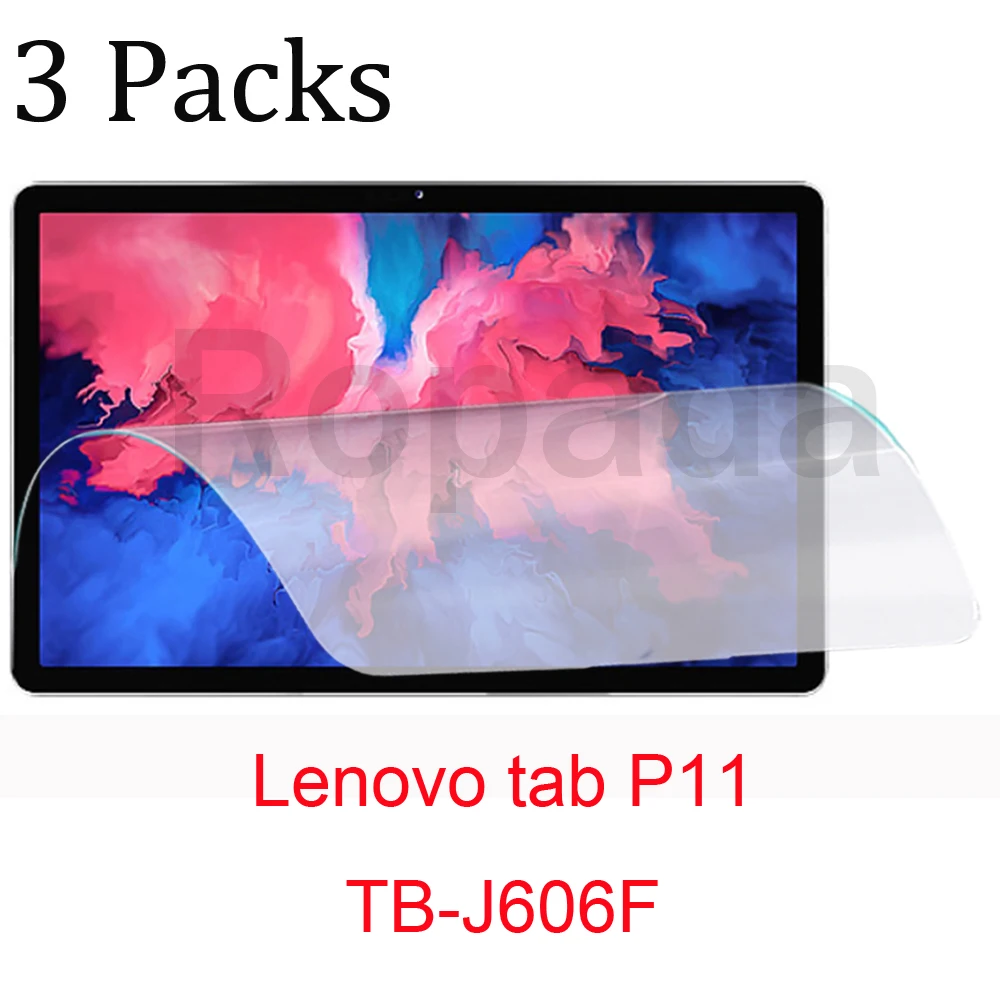3 Packs soft PET screen protector for Lenovo tab P11 TB-J606F Xiaoxin Pad 11 protective tablet film stickers tablet Tablet Accessories
