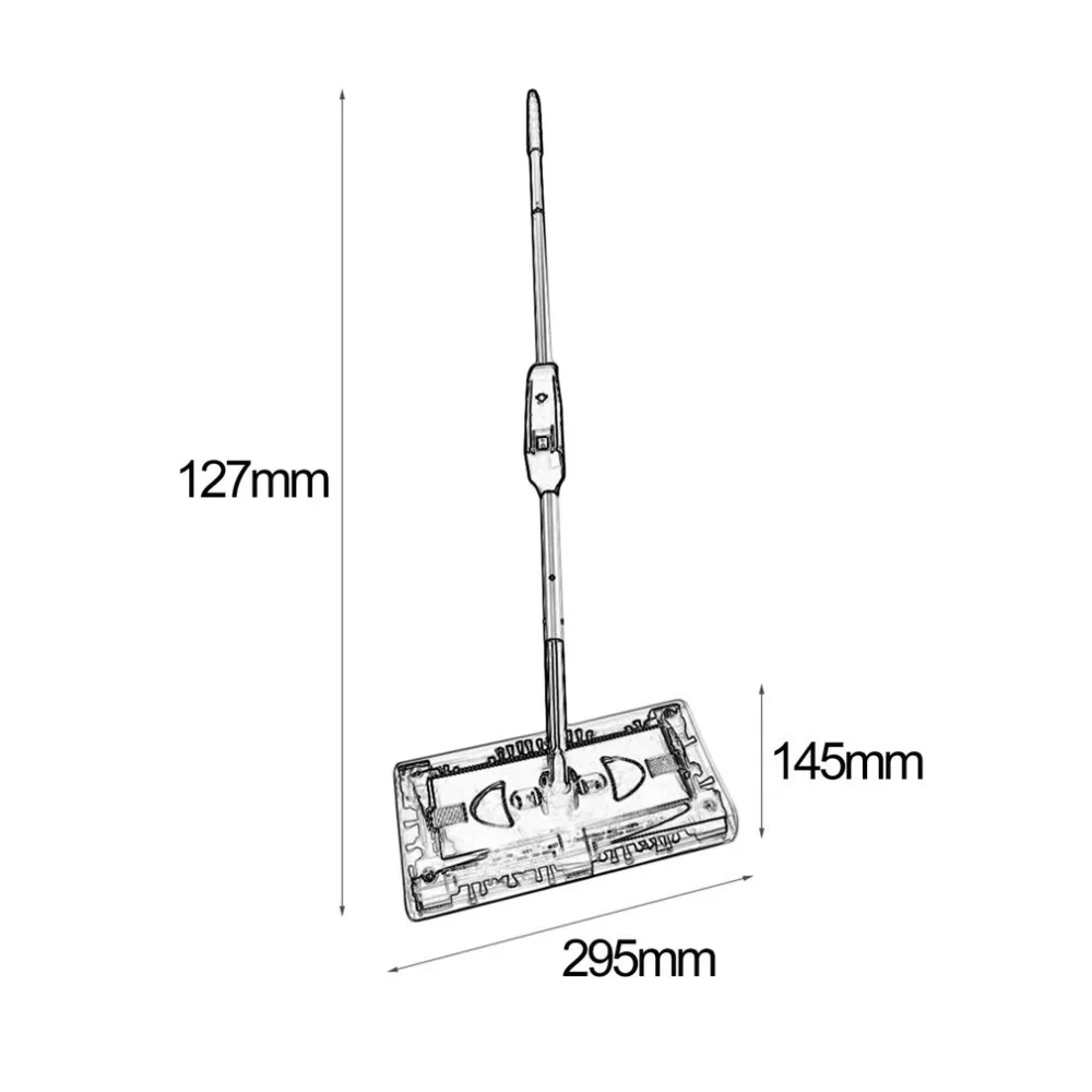 Cordless Electric Sweeper Hand-push Type Mop Rechargeable Battery Dust Collector 360 Degrees Rotation Carpet Floor Cleaner