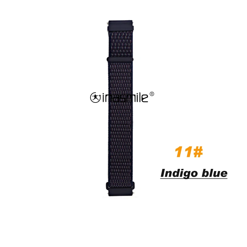 Отличный браслет на лямках для Xiaomi Amazfit Bip Sport Band correa для huawei Watch GT Honor Magic Huami Amazfit Pace Stratos 2 - Цвет: 11.indigo blue