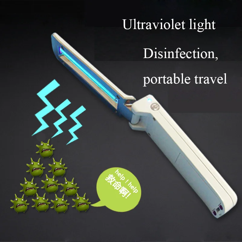 

UVC handheld folding USB disinfection germicidal flashlight Ultraviolet disinfection lamp sterilization lamp portable