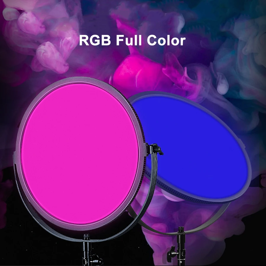 LS RGB-700R круглый светодиодный прожектор с регулируемой яркостью RGB полноцветное освещение для фотосъемки с режимом сцены студийный видео свет
