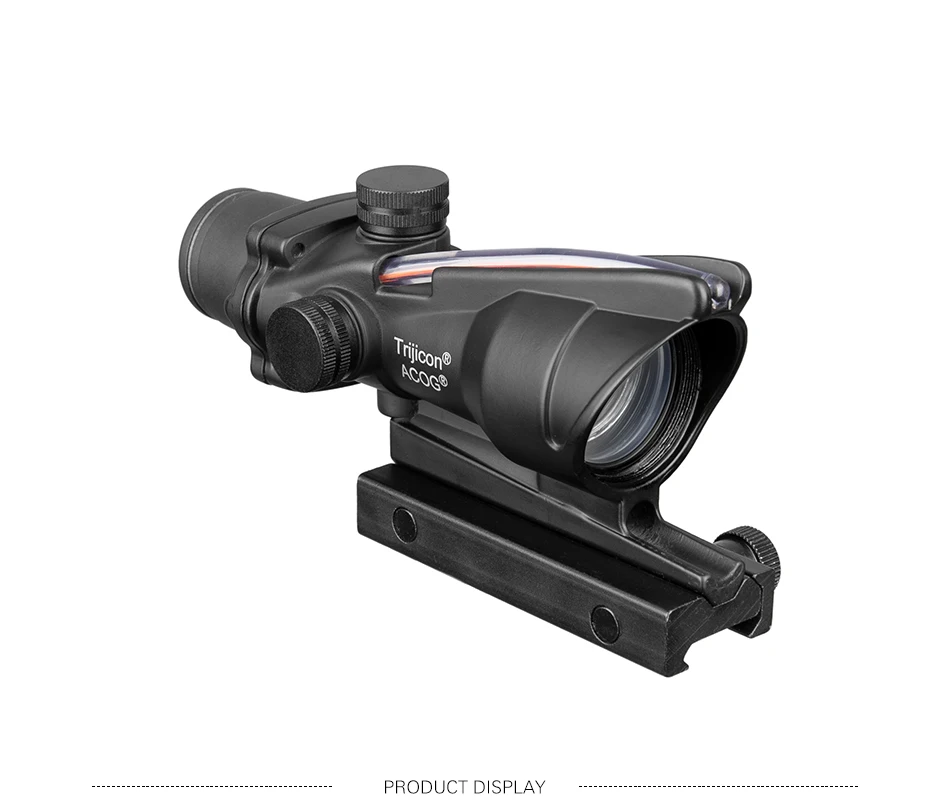 Acog 1x32 тактический Красный точка зрения настоящий зеленый волоконно-оптический прицел с Пикатинни для M16 винтовка охотничий прицел