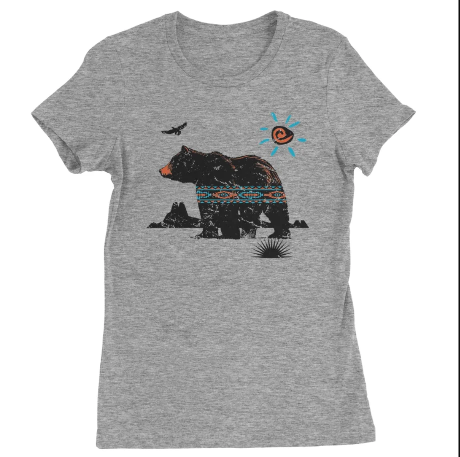 NATIVE AMERICAN BEAR SOUTHWEST WOMENS T-SHIRT | Женская одежда