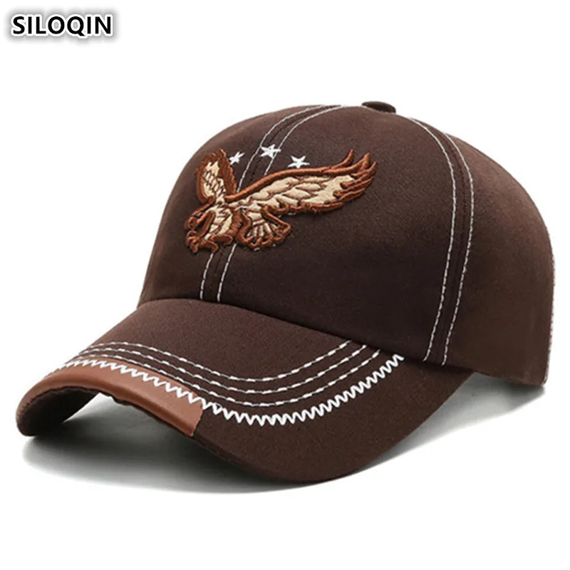 

SILOQIN Snapback Cap Adjustable Size Men's Cotton Baseball Caps New Fashion Personality Brands Hat Women's Embroidery Sports Cap