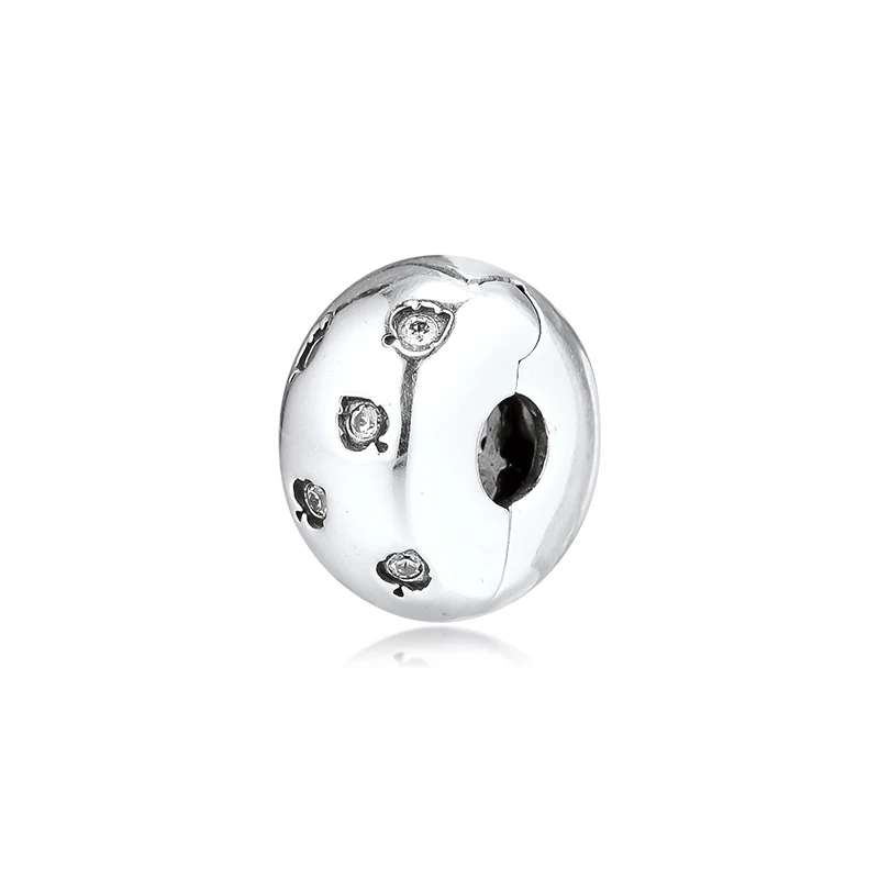 DIY подходит для браслетов Pandora Charms сверкающие листья клип бусины 925 пробы-серебро-ювелирные изделия