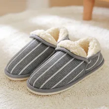 Мужские тапочки с овечьей шерстью; Домашние зимние теплые женские тапочки с мехом до лодыжки; мужская обувь на платформе; большие размеры