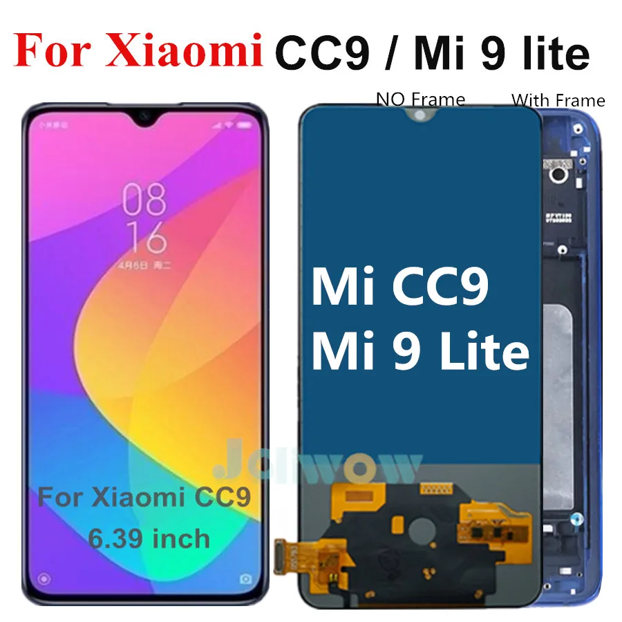 ЖК дисплей 6 39 дюйма TFT для Xiaomi Mi CC9 сменные детали сенсорного экрана 9 lite